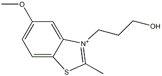 3-(3-Hydroxypropyl)-5-methoxy-2-methylbenzothiazol-3-ium 结构式