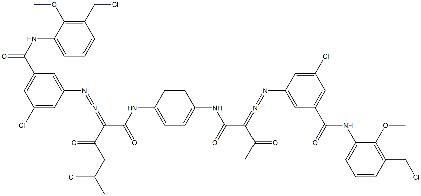 3,3'-[2-(1-Chloroethyl)-1,4-phenylenebis[iminocarbonyl(acetylmethylene)azo]]bis[N-[3-(chloromethyl)-2-methoxyphenyl]-5-chlorobenzamide]|