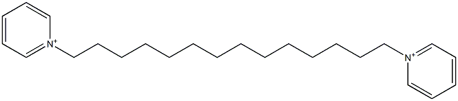 1,1'-(テトラデカン-1,14-ジイル)ジピリジニウム 化学構造式