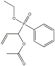 フェニル(1-アセトキシアリル)ホスフィン酸エチル 化学構造式
