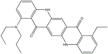 1-(Dipropylamino)-8-ethyl-5,12-dihydroquino[2,3-b]acridine-7,14-dione Structure