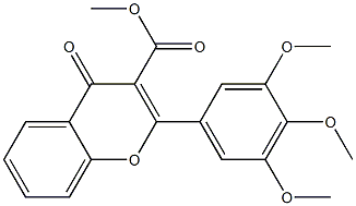 2-[3,4,5-Trimethoxyphenyl]-4-oxo-4H-1-benzopyran-3-carboxylic acid methyl ester 结构式