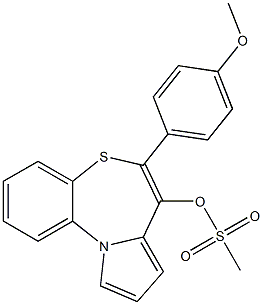 Methanesulfonic acid [6-(4-methoxyphenyl)pyrrolo[2,1-d][1,5]benzothiazepin-7-yl] ester|