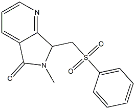 6,7-Dihydro-6-methyl-7-[(phenylsulfonyl)methyl]-5H-pyrrolo[3,4-b]pyridin-5-one Structure