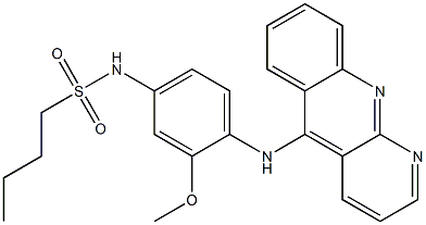 N-[4-[[Benzo[b][1,8]naphthyridin-5-yl]amino]-3-methoxyphenyl]-1-butanesulfonamide Structure