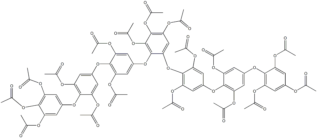 1-[4-[4-(2,4,6-Triacetoxyphenoxy)-2,6-diacetoxyphenoxy]-2,6-diacetoxyphenoxy]-2-[4-[4-(3,4,5-triacetoxyphenoxy)-3,5-diacetoxyphenoxy]-3,5-diacetoxyphenoxy]-3,4,5-triacetoxybenzene 结构式