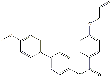 4-(2-プロペニルオキシ)安息香酸4'-メトキシ-1,1'-ビフェニル-4-イル 化学構造式