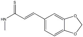 N-メチル-3-(1,3-ベンゾジオキソール-5-イル)-2-プロペンチオアミド 化学構造式