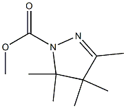 4,5-Dihydro-3,4,4,5,5-pentamethyl-1H-pyrazole-1-carboxylic acid methyl ester,,结构式