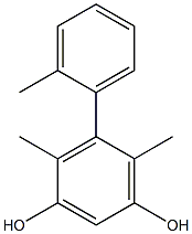 4,6-ジメチル-5-(2-メチルフェニル)ベンゼン-1,3-ジオール 化学構造式