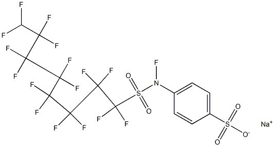 4-(Heptadecafluorooctylsulfonylamino)benzenesulfonic acid sodium salt Structure