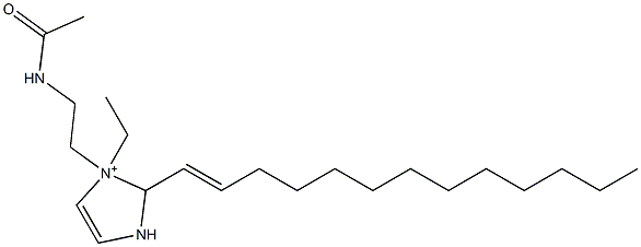 1-[2-(Acetylamino)ethyl]-1-ethyl-2-(1-tridecenyl)-4-imidazoline-1-ium Struktur
