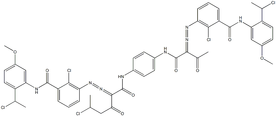  3,3'-[2-(1-Chloroethyl)-1,4-phenylenebis[iminocarbonyl(acetylmethylene)azo]]bis[N-[2-(1-chloroethyl)-5-methoxyphenyl]-2-chlorobenzamide]