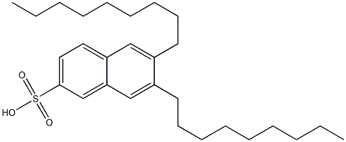 6,7-ジノニル-2-ナフタレンスルホン酸 化学構造式