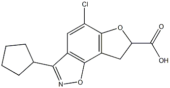  5-Chloro-7,8-dihydro-3-cyclopentylfuro[2,3-g][1,2]benzisoxazole-7-carboxylic acid