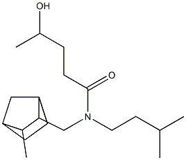 4-Hydroxy-N-isopentyl-N-[(3-methyl-2-norbornyl)methyl]valeramide Structure