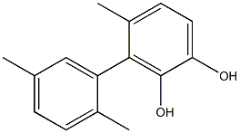 3-(2,5-ジメチルフェニル)-4-メチルベンゼン-1,2-ジオール 化学構造式