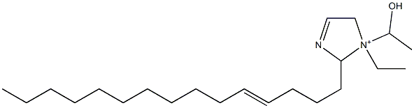 1-Ethyl-1-(1-hydroxyethyl)-2-(4-pentadecenyl)-3-imidazoline-1-ium Struktur