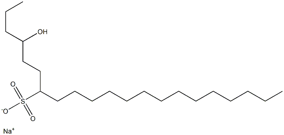 4-Hydroxyhenicosane-7-sulfonic acid sodium salt,,结构式
