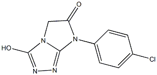 3-Hydroxy-7-(4-chlorophenyl)-7H-imidazo[2,1-c]-1,2,4-triazol-6(5H)-one Struktur