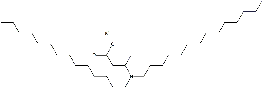 3-(ジテトラデシルアミノ)酪酸カリウム 化学構造式