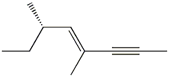 (4E,6S)-4,6-Dimethyl-4-octen-2-yne Structure