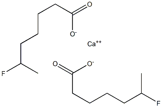Bis(6-fluoroheptanoic acid)calcium salt Struktur