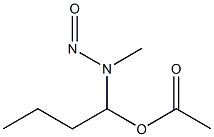 Acetic acid 1-(methylnitrosoamino)butyl ester Structure