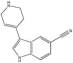 3-[(1,2,3,6-テトラヒドロピリジン)-4-イル]-1H-インドール-5-カルボニトリル 化学構造式
