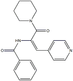 N-[1-(Piperidinocarbonyl)-2-(4-pyridyl)vinyl]benzamide Struktur