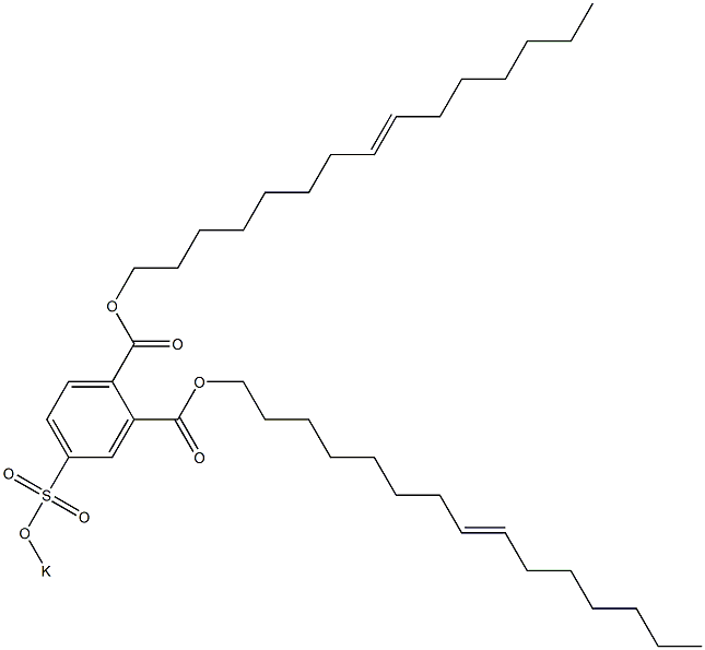 4-(ポタシオスルホ)フタル酸ジ(8-ペンタデセニル) 化学構造式