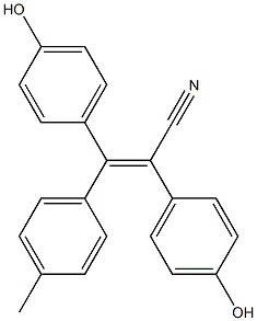 (Z)-2,3-Bis(4-hydroxyphenyl)-3-(4-methylphenyl)acrylonitrile 结构式