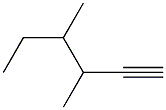 3,4-ジメチル-1-ヘキシン 化学構造式