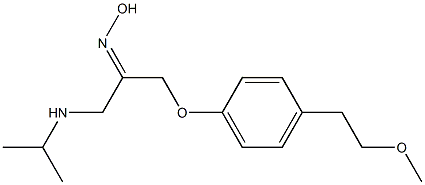 1-[4-(2-Methoxyethyl)phenoxy]-3-isopropylaminoacetone (Z)-oxime Structure