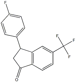 2,3-Dihydro-5-trifluoromethyl-3-(4-fluorophenyl)-1H-inden-1-one Struktur