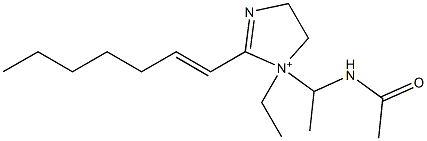 1-[1-(Acetylamino)ethyl]-1-ethyl-2-(1-heptenyl)-2-imidazoline-1-ium Structure