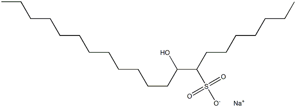 9-Hydroxyhenicosane-8-sulfonic acid sodium salt,,结构式