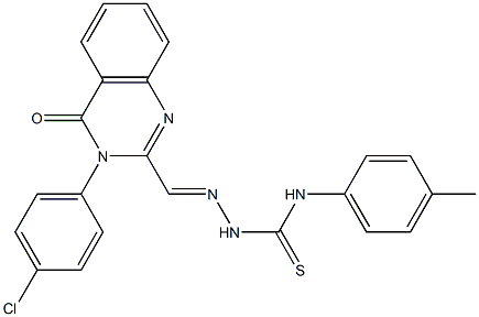  3-(4-Chlorophenyl)-2-[[[(p-methylphenyl)amino]thiocarbonylamino]iminomethyl]quinazolin-4(3H)-one