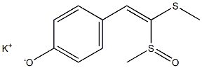 Potassium p-[2-(methylsulfinyl)-2-(methylthio)ethenyl]phenolate Struktur