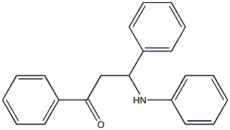1,3-ジフェニル-3-(フェニルアミノ)-1-プロパノン 化学構造式