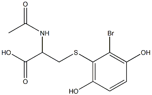  2-Acetylamino-3-(2-bromo-3,6-dihydroxyphenylthio)propionic acid