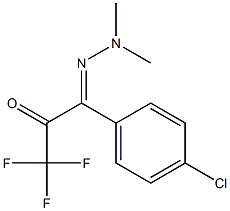 1-(p-Chlorophenyl)-1-(dimethylhydrazono)-3,3,3-trifluoro-2-propanone,,结构式