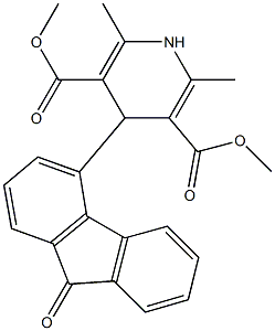1,4-Dihydro-2,6-dimethyl-4-(9-oxo-9H-fluoren-4-yl)pyridine-3,5-dicarboxylic acid dimethyl ester Structure
