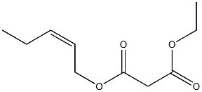 Malonic acid 1-ethyl 3-[(Z)-2-pentenyl] ester Struktur