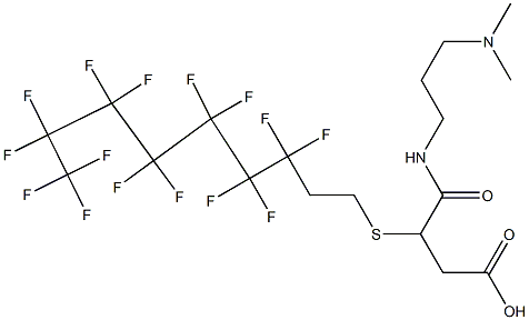 3-[[3-(ジメチルアミノ)プロピル]カルバモイル]-3-[(3,3,4,4,5,5,6,6,7,7,8,8,9,9,9-ペンタデカフルオロノニル)チオ]プロピオン酸 化学構造式
