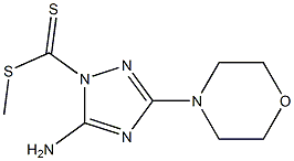 5-Amino-3-morpholino-1H-1,2,4-triazole-1-dithiocarboxylic acid methyl ester Structure