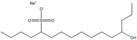 13-Hydroxyhexadecane-5-sulfonic acid sodium salt 结构式