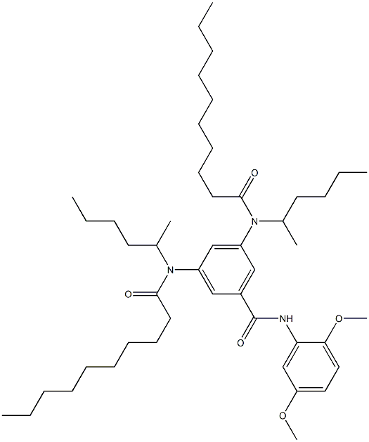 3,5-Bis(2-hexyldecanoylamino)-2',5'-dimethoxybenzanilide,,结构式