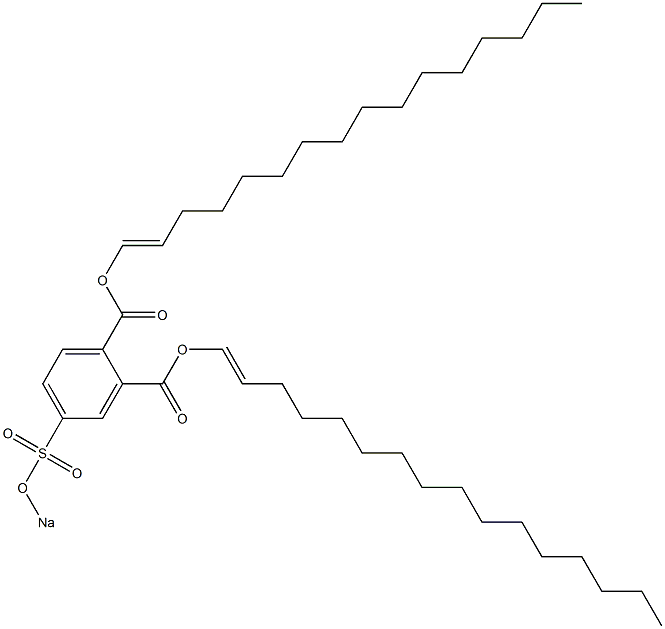 4-(Sodiosulfo)phthalic acid di(1-hexadecenyl) ester Structure