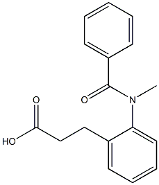 2-(N-Methyl-N-benzoylamino)hydrocinnamic acid Structure